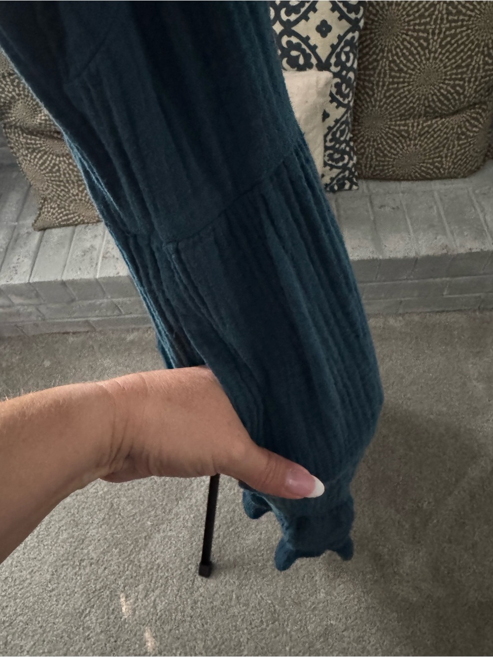 Universal Thread Teal Tiered Maxi Dress with Pockets - Picture 6 of 6